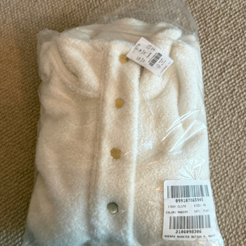J. Crew Factory Sherpa Snap Fleece Sweatshirt - Picture 4 of 4